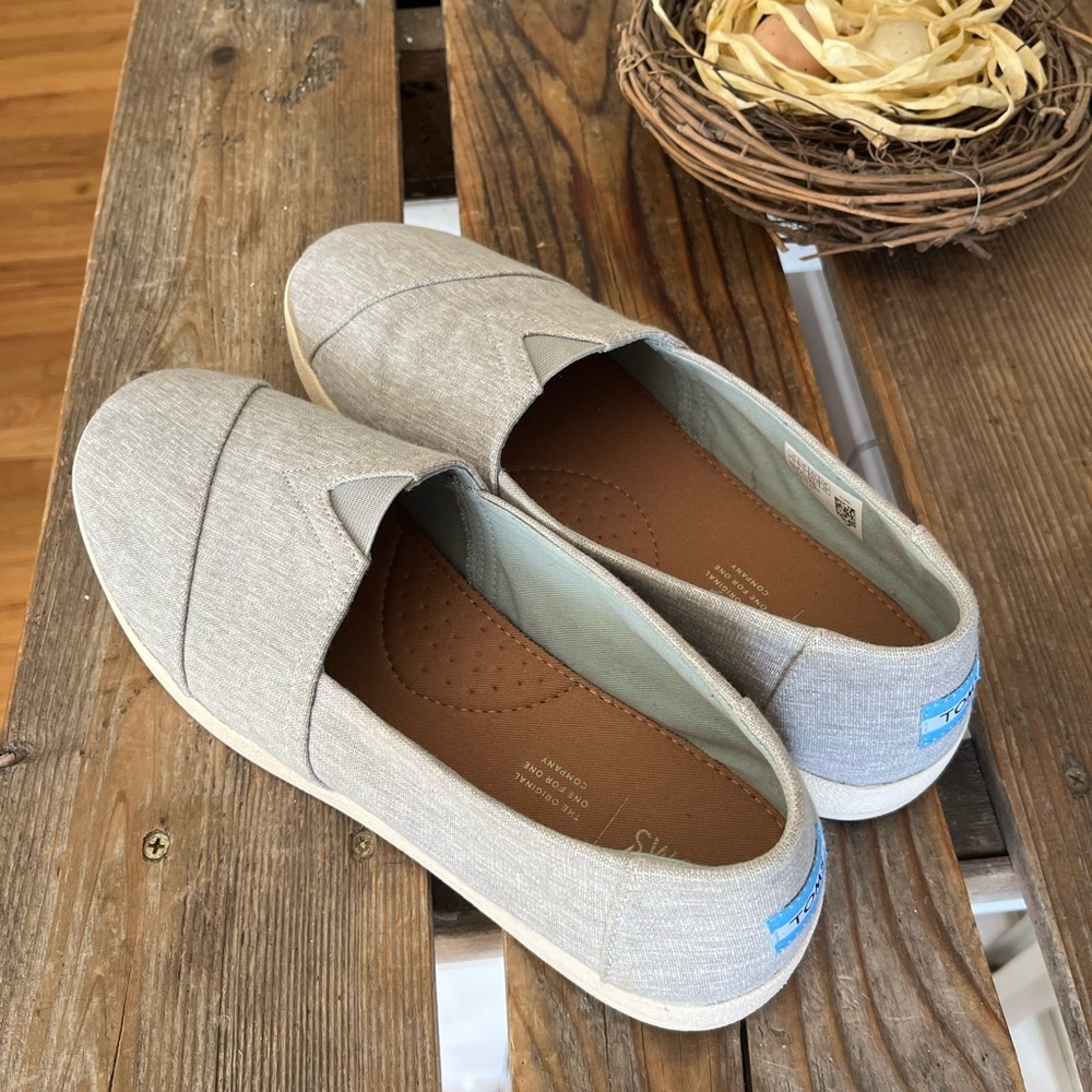 Women’s Toms Avalon drizzle grey micro crosshatch size 11